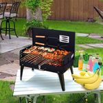 Casa si Gradina - Gradina si terasa - Gratare si accesorii - Gratare de gradina - Gratar portabil tip servieta, pentru gradina sau camping, cu accesorii incluse, negru - Infinity.ro