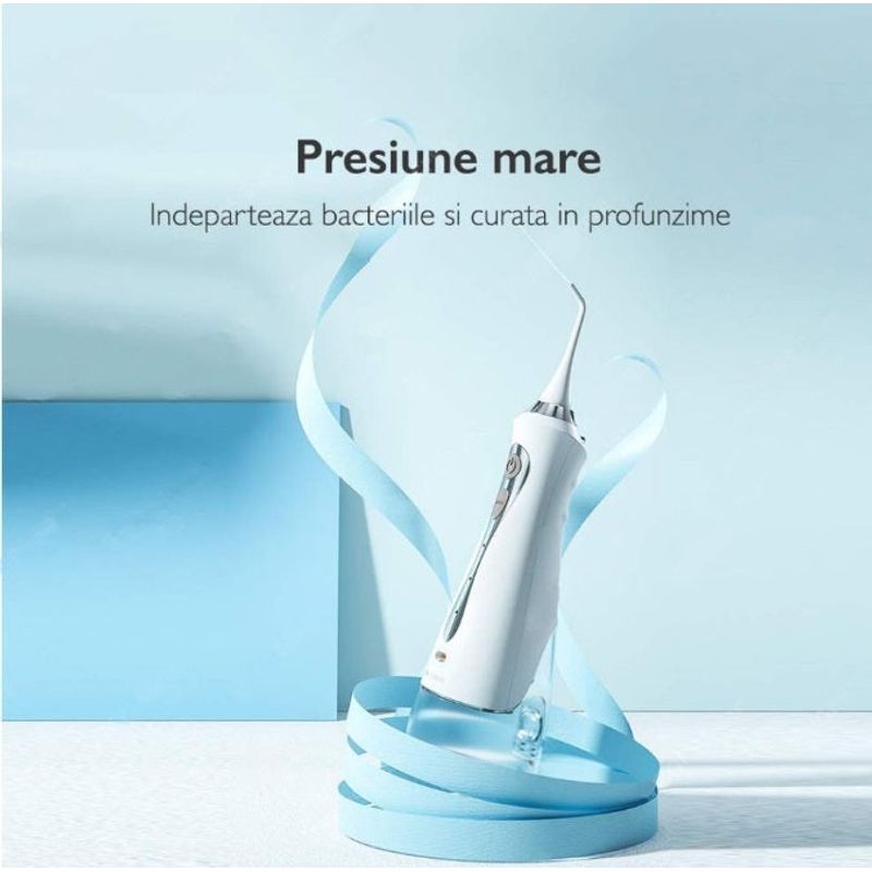 Ingrijire personala si Cosmetice - Igiena dentara - Irigatoare bucale - Irigator oral profesional pentru dus bucal, 3 moduri de curatare, Capacitate 230 ml, Calitate Premium - Infinity.ro
