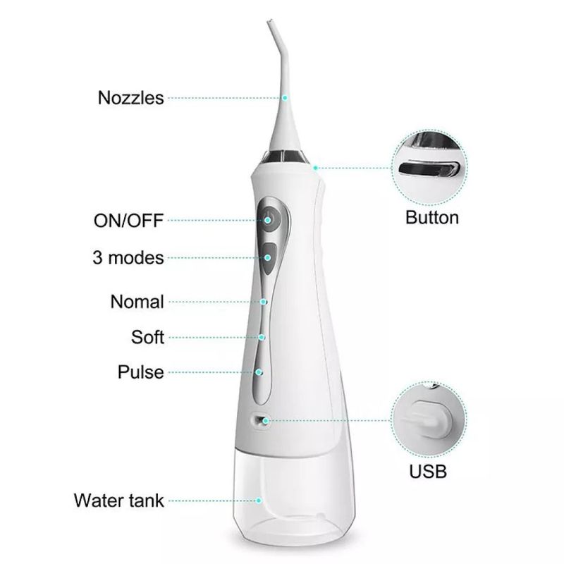 Ingrijire personala si Cosmetice - Igiena dentara - Irigatoare bucale - Irigator oral profesional pentru dus bucal, 3 moduri de curatare, Capacitate 230 ml, Calitate Premium - Infinity.ro
