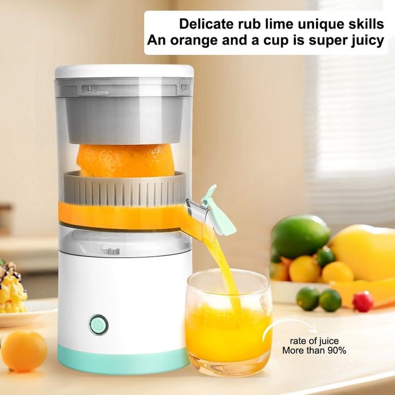 Electronice si Electrocasnice - Electrocasnice bucatarie - Preparare bauturi - Storcatoare de fructe - Mini storcator electric de fructe, putere 45W, portabil, reincarcabil USB - Infinity.ro