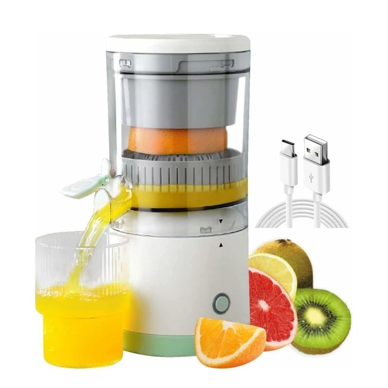 Electronice si Electrocasnice - Electrocasnice bucatarie - Preparare bauturi - Storcatoare de fructe - Mini storcator electric de fructe, putere 45W, portabil, reincarcabil USB - Infinity.ro
