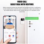 Casa si Gradina - Electrice - Accesorii electrice - Sonerii electrice - Sonerie inteligenta fara fir, distanta 30m, Wi-Fi 2.4G, cu camera, schimbare de voce, stocare imagini in cloud, alb - Infinity.ro