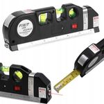 Casa si Gradina - Constructii - Scule de mana si unelte - Unelte de masurat - Nivela-boloboc cu laser de 6m, ruleta de 250cm si rigla, negru - Infinity.ro