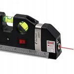 Casa si Gradina - Constructii - Scule de mana si unelte - Unelte de masurat - Nivela-boloboc cu laser de 6m, ruleta de 250cm si rigla, negru - Infinity.ro