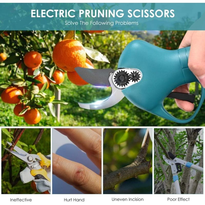 Casa si Gradina - Gradinarit si plante - Unelte gradinarit - Foarfeci gradinarit - Foarfeca electrica pentru gradina, fara fir, cu 2 acumulatori 48V - Infinity.ro