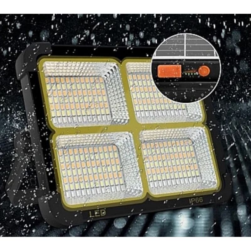 Casa si Gradina - Corpuri si surse de iluminat - Iluminat comercial si industrial - Proiectoare si lampi de lucru - Proiector Patrat cu incarcare solara 336 Led 100W 16500mAh 10000 LM - Infinity.ro