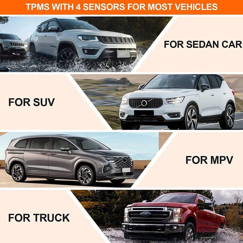 Auto si Moto - Reparatii si depanare - Sisteme de diagnoza - Senzori presiune si temperatura anvelope, cu alarma, incarcare solara, afisaj LCD, alarma, negru - Infinity.ro