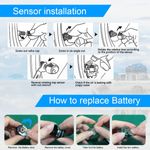 Auto si Moto - Reparatii si depanare - Sisteme de diagnoza - Senzori presiune si temperatura anvelope, cu alarma, incarcare solara, afisaj LCD, alarma, negru - Infinity.ro