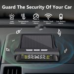 Auto si Moto - Reparatii si depanare - Sisteme de diagnoza - Senzori presiune si temperatura anvelope, cu alarma, incarcare solara, afisaj LCD, alarma, negru - Infinity.ro