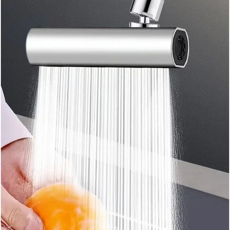 Casa si Gradina - Sanitare - Lavoar baie si accesorii - Accesorii baterii sanitare - Extensie robinet 3 in 1, 360°, 3 moduri de functionare, cupru, argintiu - Infinity.ro