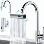 Casa si Gradina - Sanitare - Lavoar baie si accesorii - Accesorii baterii sanitare - Extensie robinet 3 in 1, 360°, 3 moduri de functionare, cupru, argintiu - Infinity.ro