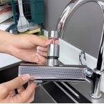 Casa si Gradina - Sanitare - Lavoar baie si accesorii - Accesorii baterii sanitare - Extensie robinet 3 in 1, 360°, 3 moduri de functionare, cupru, argintiu - Infinity.ro