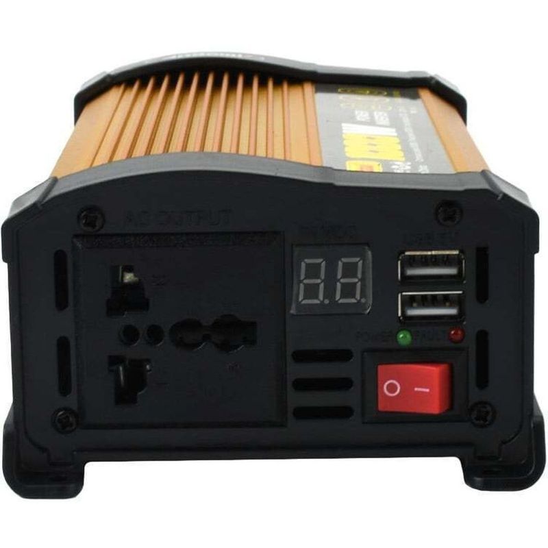 Auto si Moto - Reparatii si depanare - Invertoare auto - Invertor de tensiune auto Andowl KS500, 500W, 12V, 220V, 18 x 11 x 6.5cm, auriu - Infinity.ro