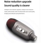 TV, Audio-Video si Foto - Audio profesionale - Microfoane profesionale - Microfon cu condensator RGB de inregistrare, cu suport, USB Plug and Play - Infinity.ro