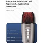 TV, Audio-Video si Foto - Audio profesionale - Microfoane profesionale - Microfon cu condensator RGB de inregistrare, cu suport, USB Plug and Play - Infinity.ro