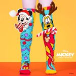 Fashion, accesorii si bijuterii - Copii - Lenjerie si pijamale copii - Sosete si dresuri copii - Sosete lungi colorate Madmia pentru fete fantasy Christmas Mickey and Pluto 3-5 ani - Infinity.ro