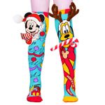 Fashion, accesorii si bijuterii - Copii - Lenjerie si pijamale copii - Sosete si dresuri copii - Sosete lungi colorate Madmia pentru fete fantasy Christmas Mickey and Pluto 3-5 ani - Infinity.ro