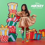 Fashion, accesorii si bijuterii - Copii - Lenjerie si pijamale copii - Sosete si dresuri copii - Sosete lungi colorate Madmia pentru fete fantasy Christmas Mickey and Pluto 3-5 ani - Infinity.ro