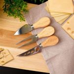 Casa si Gradina - Bucatarie si vesela - Vesela si tacamuri - Cutite si seturi de cutite - Set 3 cutite, pentru branza, cu maner din bambus, Excellent Houseware - Infinity.ro