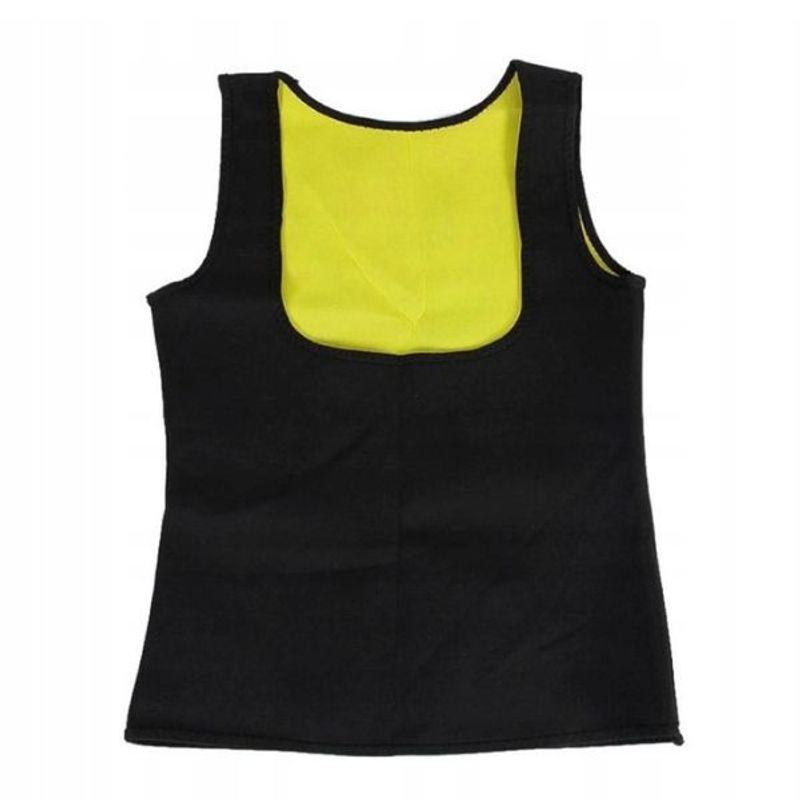 Sport si Outdoor - Echipament Sportiv - Imbracaminte sport - Tricouri sport - Maiou de slabit pentru femei din neopren, Negru/Galben, Marimea L, Negru/Galben - Infinity.ro