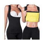 Sport si Outdoor - Echipament Sportiv - Imbracaminte sport - Tricouri sport - Maiou de slabit pentru femei din neopren, Negru/Galben, Marimea L, Negru/Galben - Infinity.ro