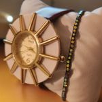 Fashion, accesorii si bijuterii - Femei - Bijuterii femei - Ceasuri femei - Set ceas casual de dama, bratara inclusa, mecanism quartz, display analog, bratara burgundy lacuita, inchidere catarama - Infinity.ro