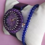 Fashion, accesorii si bijuterii - Femei - Bijuterii femei - Ceasuri femei - Set ceas casual de dama cu bratara inclusa, mecanism quartz, display analog, bratara mov, inchidere magnetica - Infinity.ro