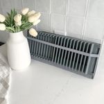 Casa si Gradina - Bucatarie si vesela - Organizare si depozitare bucatarie - Scurgator vase - Scurgator de vase si tacamuri pliabil, cu covoras absorbant din microfibra - Infinity.ro
