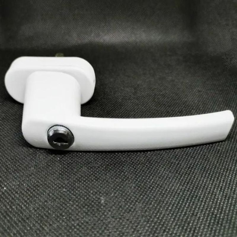 Casa si Gradina - Constructii - Ferestre si accesorii - Accesorii ferestre - Maner pentru ferestre din PVC, pentru geam de 35 mm cu sistem de blocare cu cheie, Alb, Alb - Infinity.ro