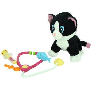 Pisica neagra din plus cu baterii si accesorii veterinar, Pelux and me