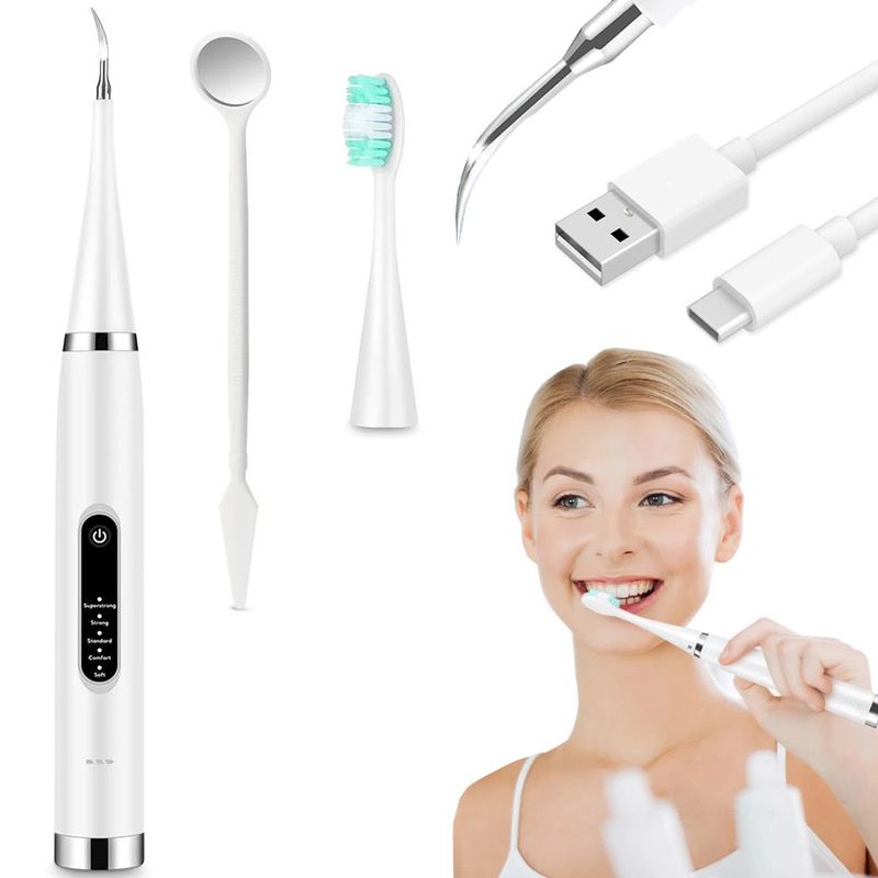 Ingrijire personala si Cosmetice - Igiena dentara - Periute de dinti electrice - Periuta de dinti electrica 2 in 1, cu cap pentru indepartarea tartrului, multe moduri de curatare, Turcoaz - Infinity.ro