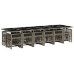 Casa si Gradina - Gradina si terasa - Mobilier exterior - Seturi mobila gradina - Set mobilier de gradina cu perne, 17 piese, gri, poliratan - Infinity.ro