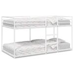 Casa si Gradina - Mobilier - Paturi si accesorii - Paturi - Pat supraetajat fara saltea alb 107x203 cm otel - Infinity.ro
