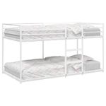 Casa si Gradina - Mobilier - Paturi si accesorii - Paturi - Pat supraetajat fara saltea alb 107x203 cm otel - Infinity.ro