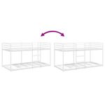 Casa si Gradina - Mobilier - Paturi si accesorii - Paturi - Pat supraetajat fara saltea alb 107x203 cm otel - Infinity.ro