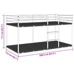 Casa si Gradina - Mobilier - Paturi si accesorii - Paturi - Pat supraetajat fara saltea alb 107x203 cm otel - Infinity.ro