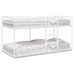 Casa si Gradina - Mobilier - Paturi si accesorii - Paturi - Pat supraetajat fara saltea alb 100x190 cm otel - Infinity.ro
