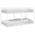 Casa si Gradina - Mobilier - Paturi si accesorii - Paturi - Pat supraetajat fara saltea alb 100x190 cm otel - Infinity.ro