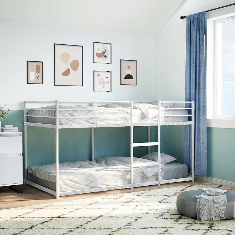 Casa si Gradina - Mobilier - Paturi si accesorii - Paturi - Pat supraetajat fara saltea alb 100x190 cm otel - Infinity.ro