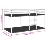 Casa si Gradina - Mobilier - Paturi si accesorii - Paturi - Pat supraetajat fara saltea alb 100x190 cm otel - Infinity.ro