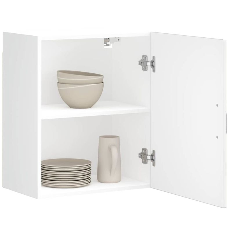 Casa si Gradina - Mobilier - Comode si corpuri - Corpuri bucatarie - Dulap de bucatarie "Lucca" din lemn prelucrat alb lucios, mărime 50x31x60 cm, model 1x dulap de perete (1 ușă) - Infinity.ro