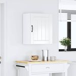 Casa si Gradina - Mobilier - Comode si corpuri - Corpuri bucatarie - Dulap de bucatarie "Lucca" din lemn prelucrat alb lucios, mărime 50x31x60 cm, model 1x dulap de perete (1 ușă) - Infinity.ro