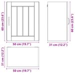 Casa si Gradina - Mobilier - Comode si corpuri - Corpuri bucatarie - Dulap de bucatarie "Lucca" din lemn prelucrat alb lucios, mărime 50x31x60 cm, model 1x dulap de perete (1 ușă) - Infinity.ro