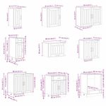 Casa si Gradina - Mobilier - Comode si corpuri - Corpuri bucatarie - Set dulap de bucatarie 14 piese „Lucca” stejar artizanal lemn - Infinity.ro