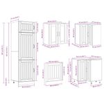 Casa si Gradina - Mobilier - Comode si corpuri - Corpuri bucatarie - Set dulap de bucatarie 14 piese „Lucca” stejar artizanal lemn - Infinity.ro