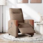 Ingrijire personala si Cosmetice - Sanatate si wellness - Articole wellness - Fotolii de masaj - Fotoliu electric de masaj rabatabil, maro, textil - Infinity.ro