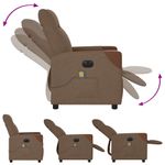 Ingrijire personala si Cosmetice - Sanatate si wellness - Articole wellness - Fotolii de masaj - Fotoliu electric de masaj rabatabil, maro, textil - Infinity.ro