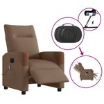 Ingrijire personala si Cosmetice - Sanatate si wellness - Articole wellness - Fotolii de masaj - Fotoliu electric de masaj rabatabil, maro, textil - Infinity.ro