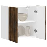 Casa si Gradina - Mobilier - Comode si corpuri - Corpuri bucatarie - Dulap de bucatarie "Lucca" din lemn de stejar afumat, model 1x dulap de perete (2 uși), mărime 60x31x60 cm - Infinity.ro