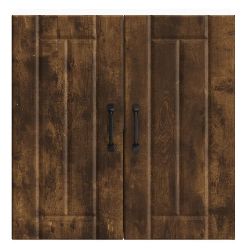 Casa si Gradina - Mobilier - Comode si corpuri - Corpuri bucatarie - Dulap de bucatarie "Lucca" din lemn de stejar afumat, model 1x dulap de perete (2 uși), mărime 60x31x60 cm - Infinity.ro
